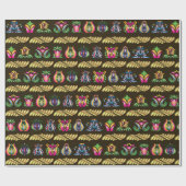 Afbeelding met folk Hongaarse patronen Cadeaupapier (Vlak)