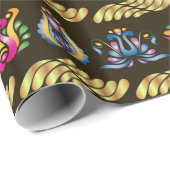 Afbeelding met folk Hongaarse patronen Cadeaupapier (Rol Hoek)