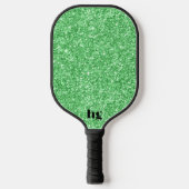 Afbeelding met groene glittertextuur pickleball paddle (Voorkant)