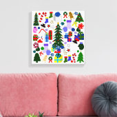 Afbeelding met kerstcadeaubonbons canvas afdruk (Insitu (Woonkamer))