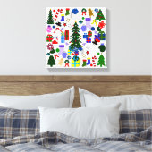 Afbeelding met kerstcadeaubonbons canvas afdruk (Insitu (Slaapkamer))