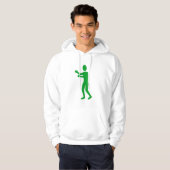 Afbeelding met piek - Groen gras Hoodie (Voorkant volledig)