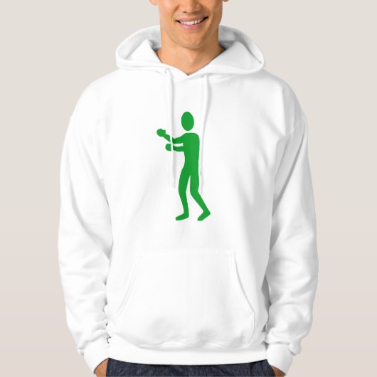 Afbeelding met piek - Groen gras Hoodie (Voorkant)