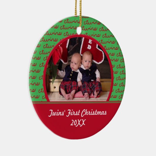 Afbeelding met rode en groene tinten keramisch ornament (Rechts)