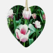 Afbeelding met roze tulpen keramisch ornament (Rechts)