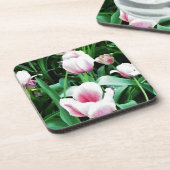 Afbeelding met roze tulpen onderzetter (Linkerzijde)