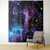 Afbeelding met sterrenhematroon wandkleed (In situ)