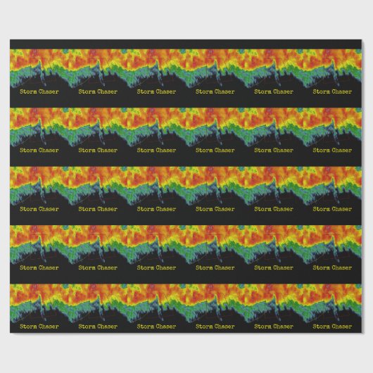 Afbeelding met storm-inktradar cadeaupapier (Vlak)