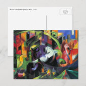 Afbeelding met vee van Franz Marc,  kunst Briefkaart (Voorkant / Achterkant)