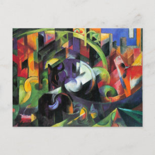 Afbeelding met vee van Franz Marc,  kunst Briefkaart