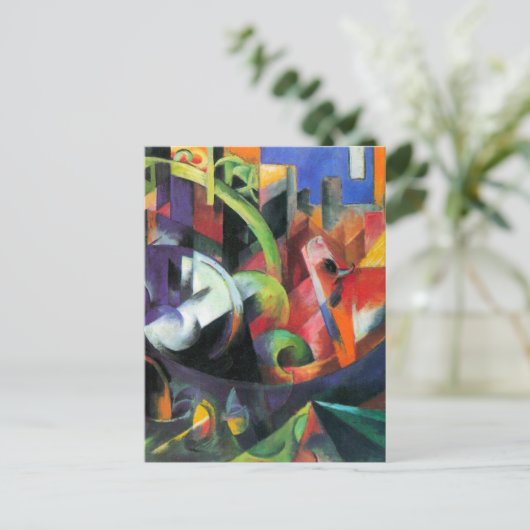 Afbeelding met vee van Franz Marc,  kunst Briefkaart (Staand voorkant)