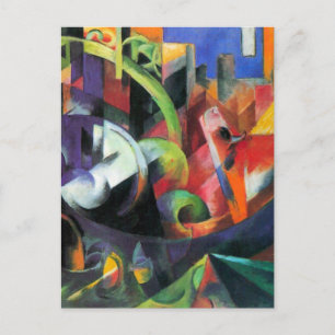 Afbeelding met vee van Franz Marc,  kunst Briefkaart