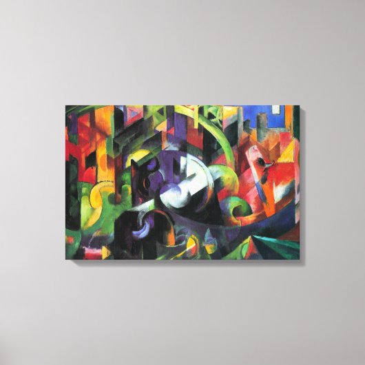Afbeelding met vee van Franz Marc, kunst Canvas Afdruk (Voorkant)