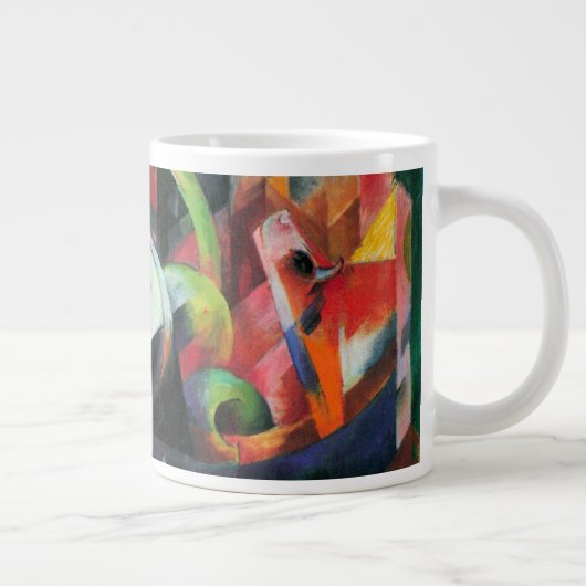 Afbeelding met vee van Franz Marc,  kunst Grote Koffiekop (Rechts)