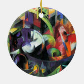 Afbeelding met vee van Franz Marc,  kunst Keramisch Ornament (Achterkant)