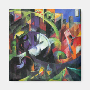 Afbeelding met vee van Franz Marc,  kunst Magneet