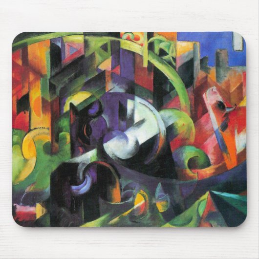 Afbeelding met vee van Franz Marc,  kunst Muismat (Voorkant)
