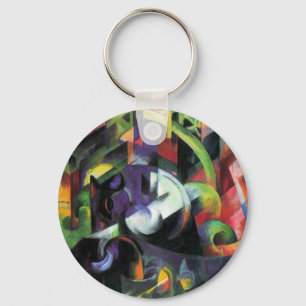 Afbeelding met vee van Franz Marc,  kunst Sleutelhanger