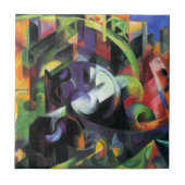 Afbeelding met vee van Franz Marc, kunst Tegeltje (Voorkant)