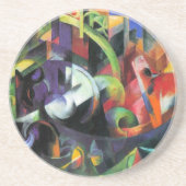 Afbeelding met vee van Franz Marc,  kunst Zandsteen Onderzetter (Voorkant)