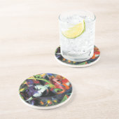 Afbeelding met vee van Franz Marc,  kunst Zandsteen Onderzetter (Zijkant)