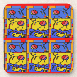 Afbeelding met vis moderne kunst bier onderzetter