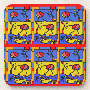 Afbeelding met vis moderne kunst bier onderzetter