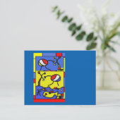 Afbeelding met vis moderne kunst briefkaart (Staand voorkant)