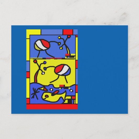 Afbeelding met vis moderne kunst briefkaart (Voorkant)
