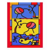 Afbeelding met vis moderne kunst foto afdruk (Voorkant)