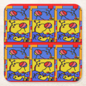 Afbeelding met vis moderne kunst kartonnen onderzetters (Voorkant)