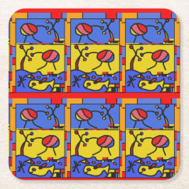 Afbeelding met vis moderne kunst kartonnen onderzetters