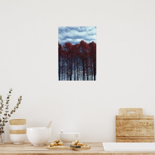 Afbeelding met zandbomen poster (Keuken)