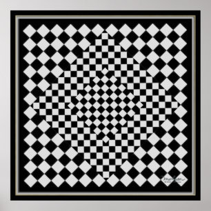 Afbeelding met zwart en zilver verplaatsen poster