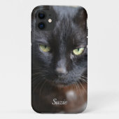 Afbeelding met zwarte kat met Motivatie Case-Mate iPhone Case (Achterkant)