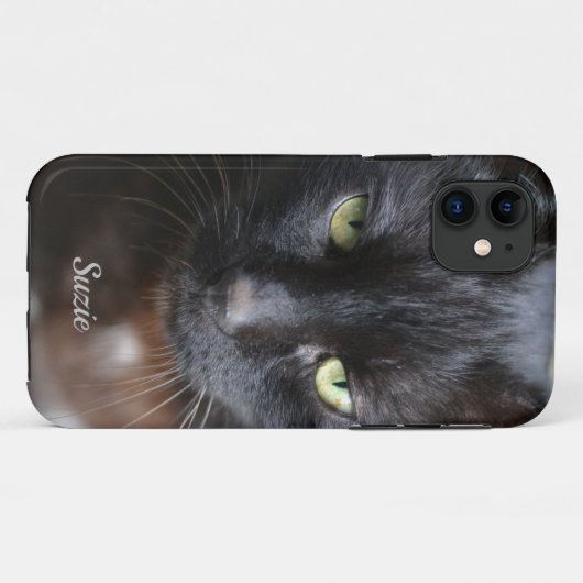 Afbeelding met zwarte kat met Motivatie Case-Mate iPhone Case (Achterkant (horizontaal))