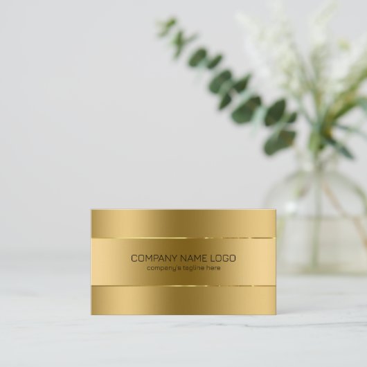 Afbeelding Metallic Gold Background Visitekaartje (Staand voorkant)