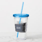 Afbeelding microgolf cartoon acryl drinkbeker (Achterkant)