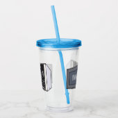 Afbeelding microgolf cartoon acryl drinkbeker (Links)