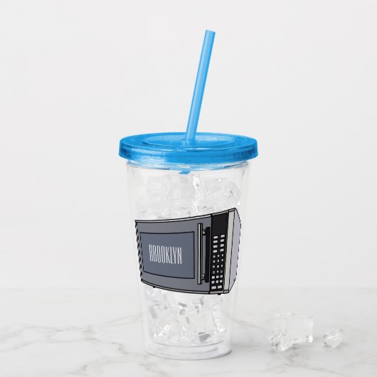 Afbeelding microgolf cartoon acryl drinkbeker (Achterkant ijs)