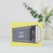 Afbeelding microgolf cartoon briefkaart (Staand voorkant)