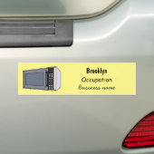 Afbeelding microgolf cartoon bumpersticker (Op auto)
