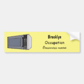 Afbeelding microgolf cartoon bumpersticker (Voorkant)