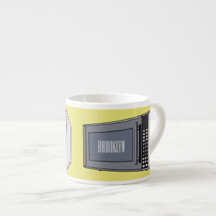 Afbeelding microgolf cartoon espresso kop
