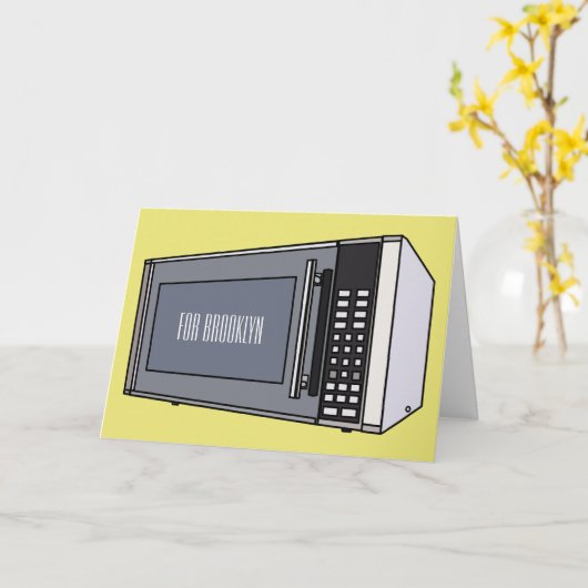 Afbeelding microgolf cartoon kaart (Gele Bloem)