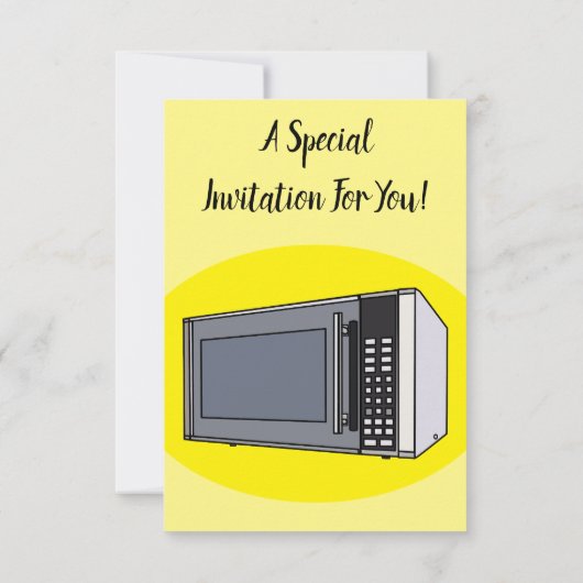 Afbeelding microgolf cartoon kaart (Achterkant)