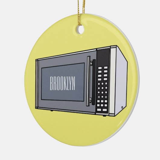 Afbeelding microgolf cartoon keramisch ornament (Links)