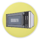 Afbeelding microgolf cartoon keramische knop (Voorkant)