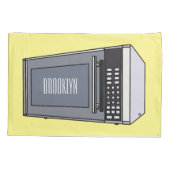 Afbeelding microgolf cartoon kussensloop (Achterkant)