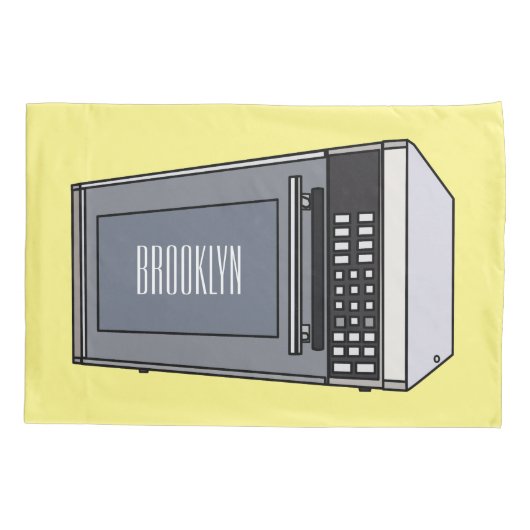 Afbeelding microgolf cartoon kussensloop (Achterkant)